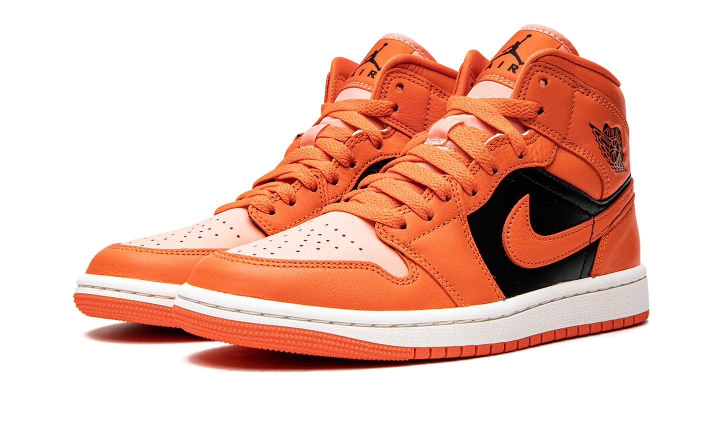 Air Jordan 1 Mid SE Rush Orange Crimson Bliss