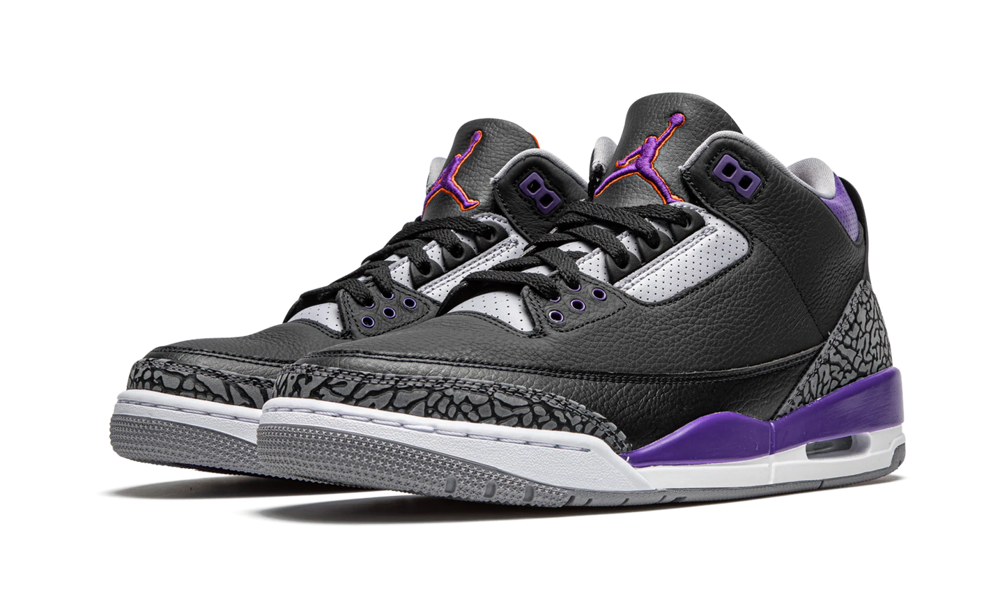 Air Jordan 3 Retro Black Court Purple
