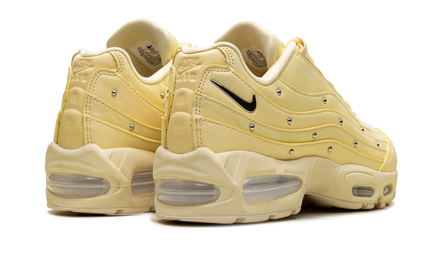Nike Air Max 95 Soft Yellow Silver Studded