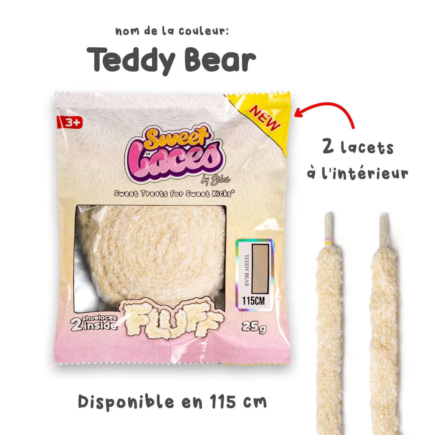 Sweetlaces Fluff - Teddy Bear