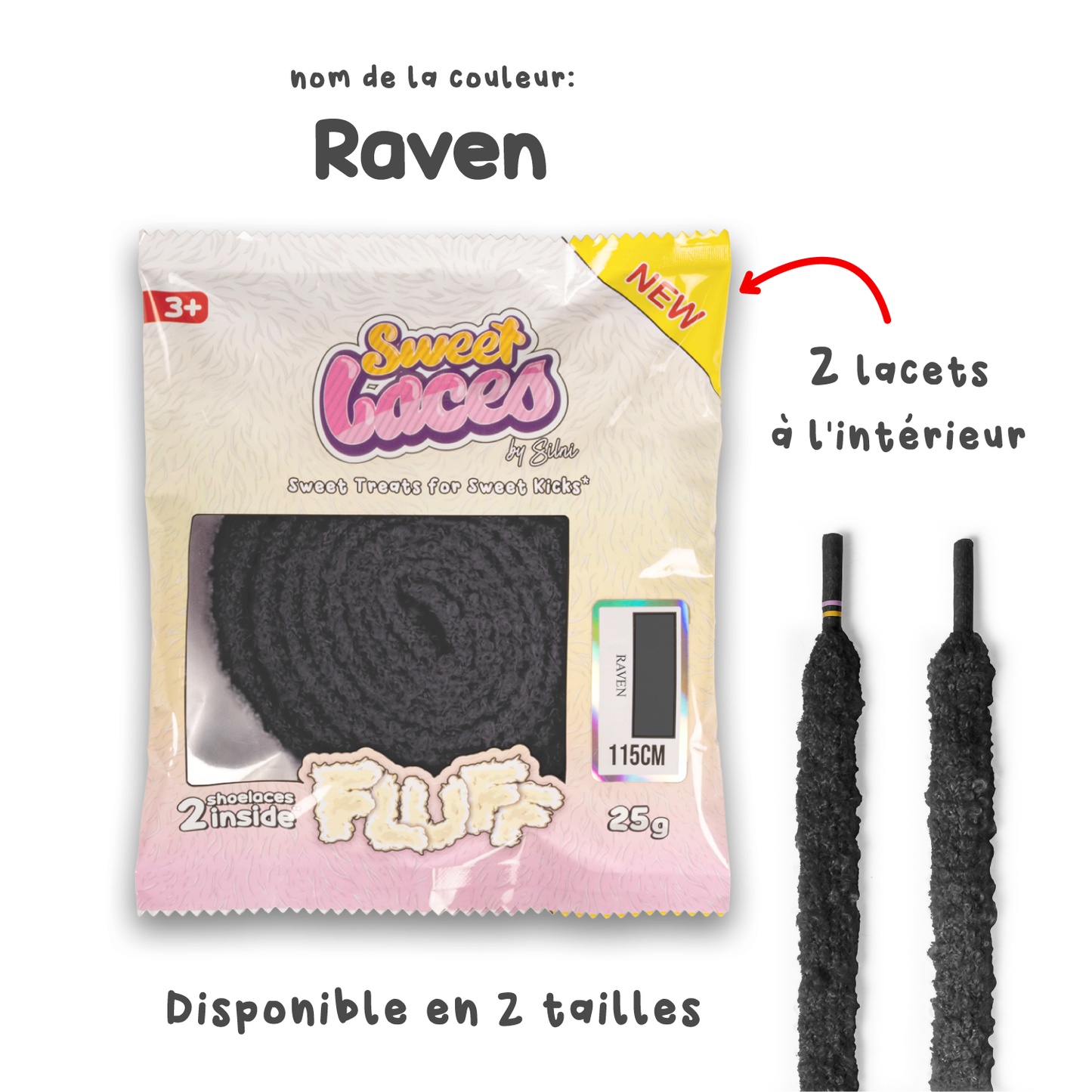 Sweetlaces Fluff - Raven