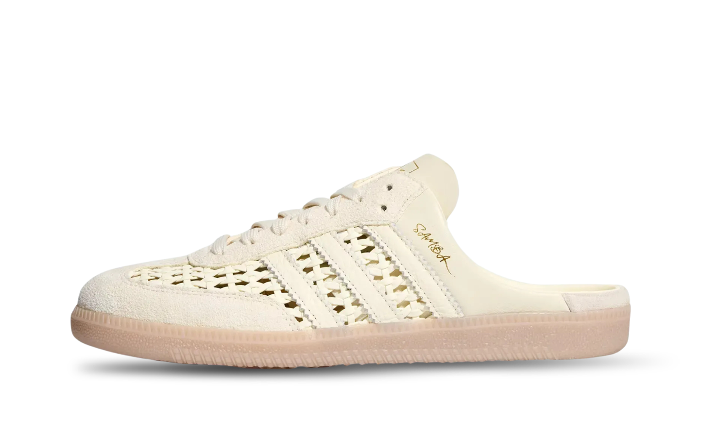 Adidas Samba Mule Woven Basketweave Cream White