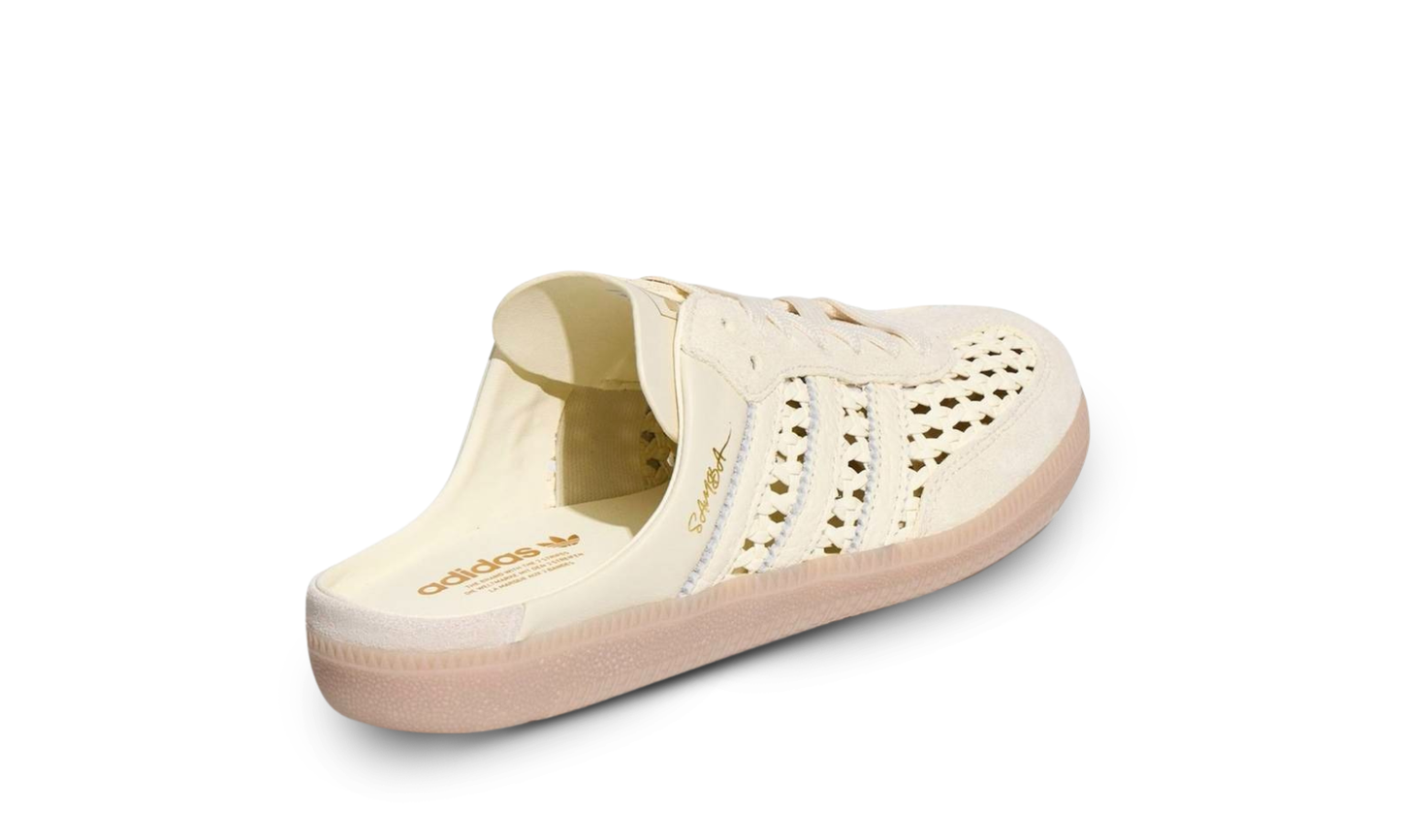 Adidas Samba Mule Woven Basketweave Cream White