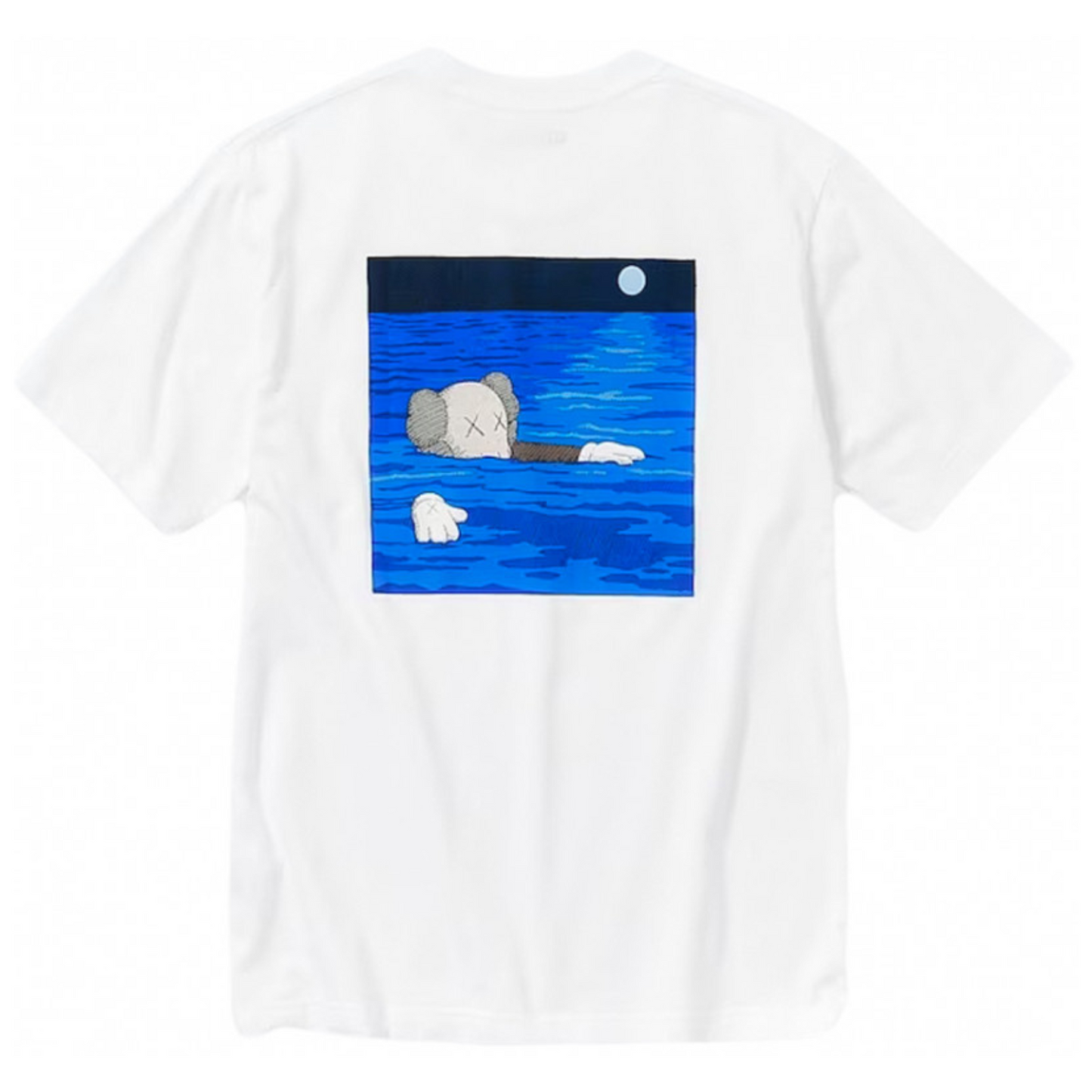 KAWS x Uniqlo UT Short Sleeve Artbook Cover T-Shirt White Blue