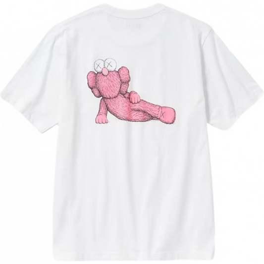 KAWS x Uniqlo UT Short Sleeve Graphic T-Shirt White Pink