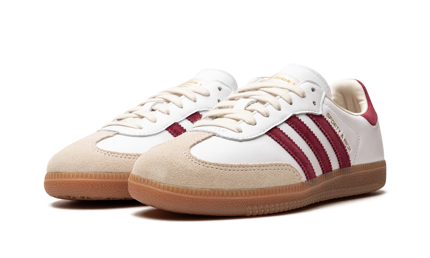 Adidas Samba Sporty & Rich White Collegiate Burgundy