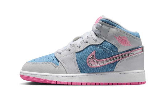 Air Jordan 1 Mid Denim Sequin