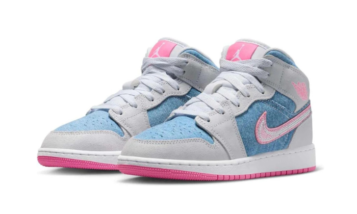 Air Jordan 1 Mid Denim Sequin