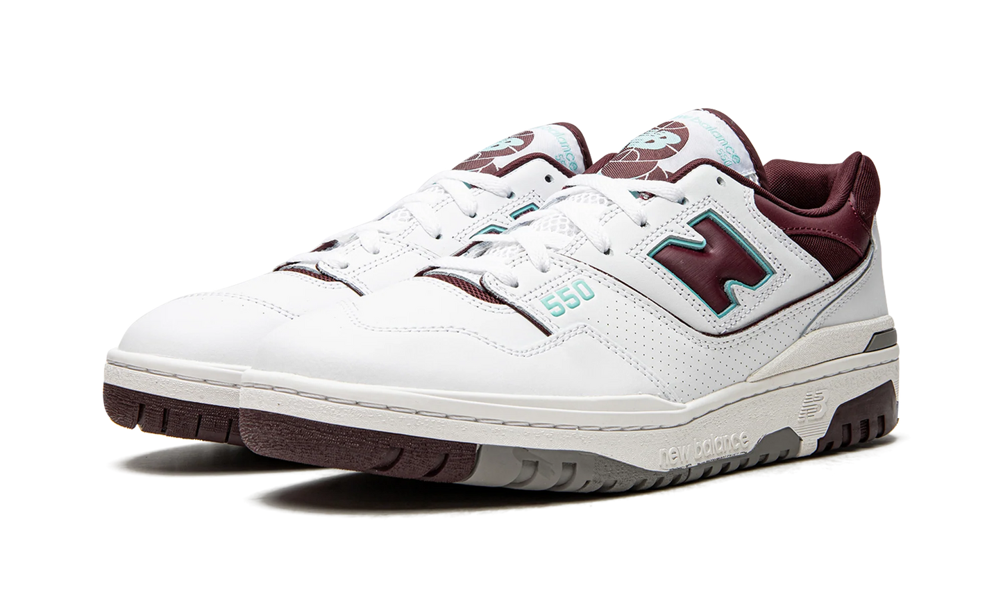 New Balance 550 Burgundy Cyan