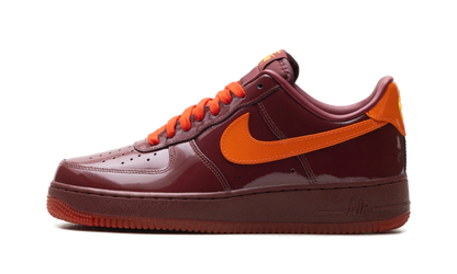 Nike Air Force 1 Low Patent Dark Team Red Safety Orange