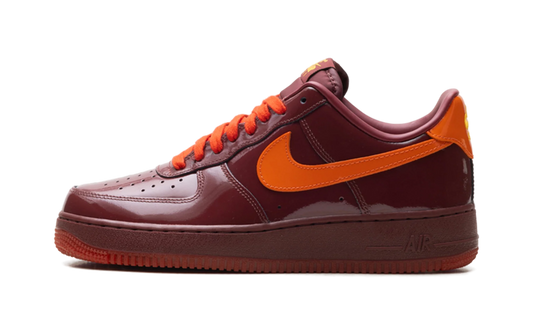 Nike Air Force 1 Low Patent Dark Team Red Safety Orange
