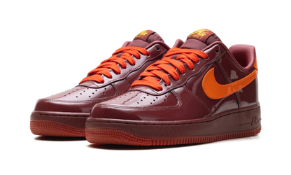Nike Air Force 1 Low Patent Dark Team Red Safety Orange