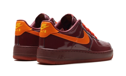 Nike Air Force 1 Low Patent Dark Team Red Safety Orange