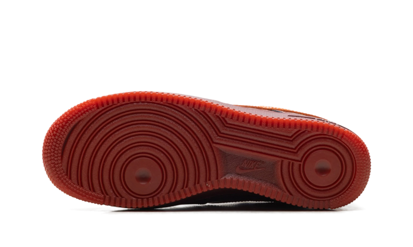 Nike Air Force 1 Low Patent Dark Team Red Safety Orange