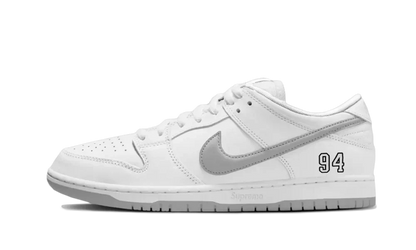 Nike SB Dunk Low Supreme 94 White Metallic Silver