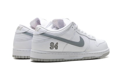 Nike SB Dunk Low Supreme 94 White Metallic Silver